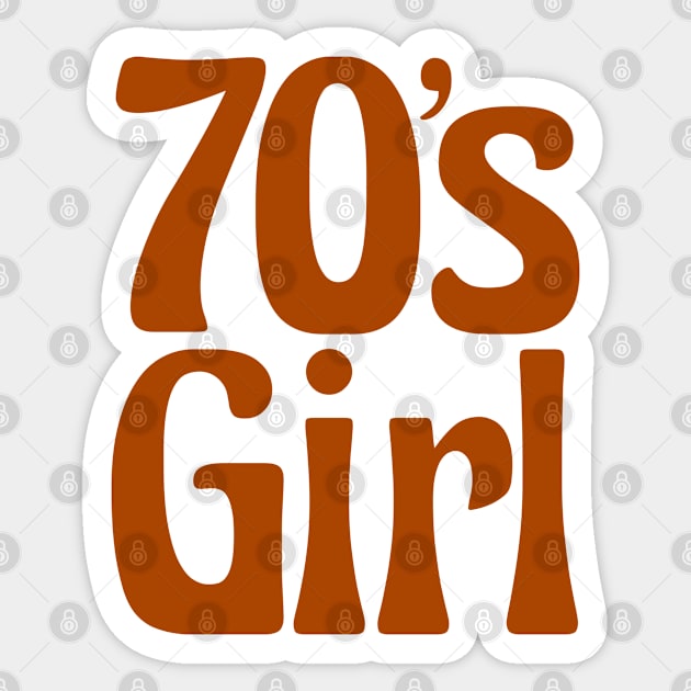70s Retro Girl Sticker by eyesblau